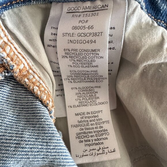 Good American Good Curve Straight Women's Size 15 Stretch Jeans Denim - Picture 9 of 10